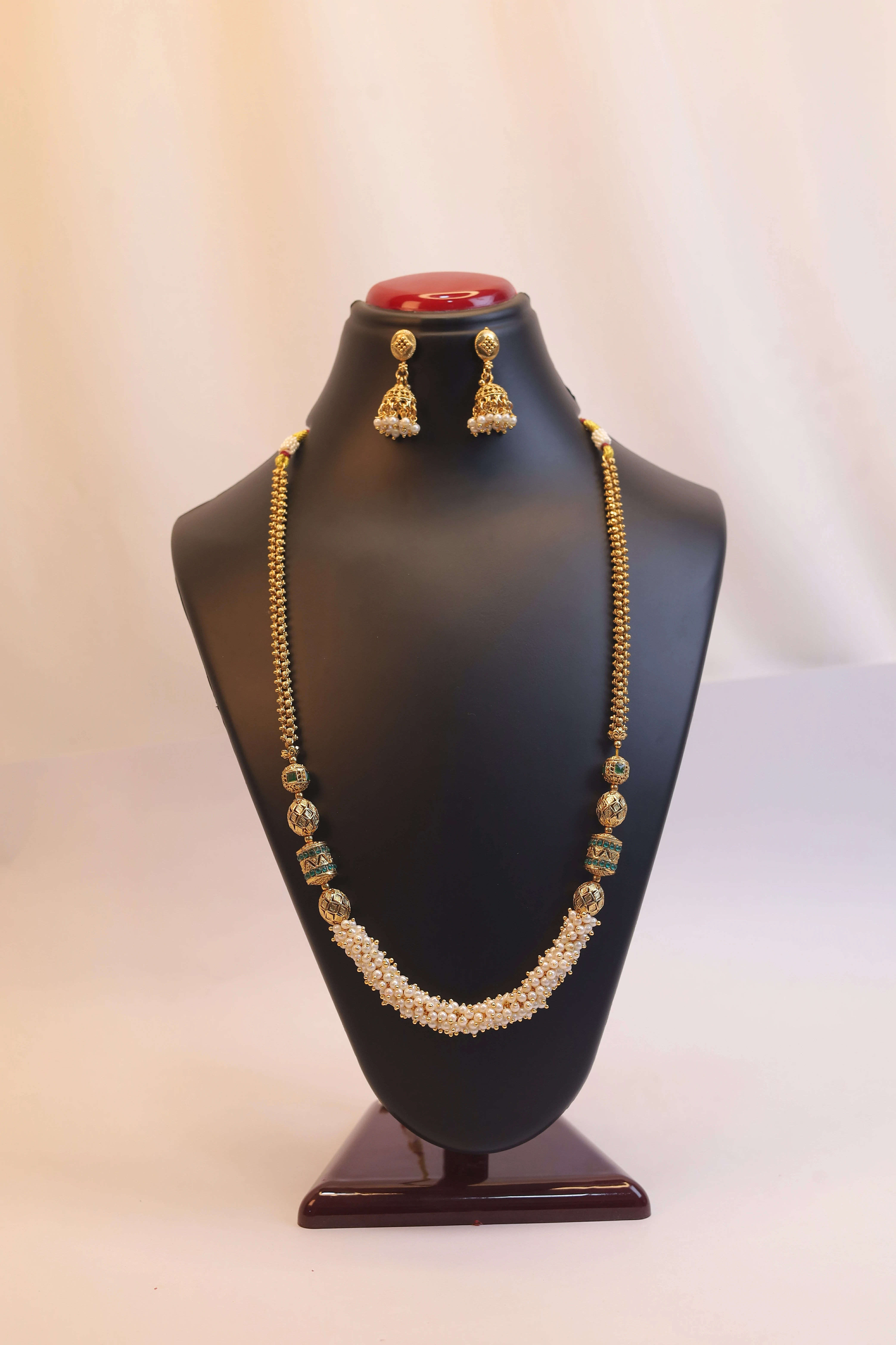 Rajwadi jewellery long set B1212ERJB03