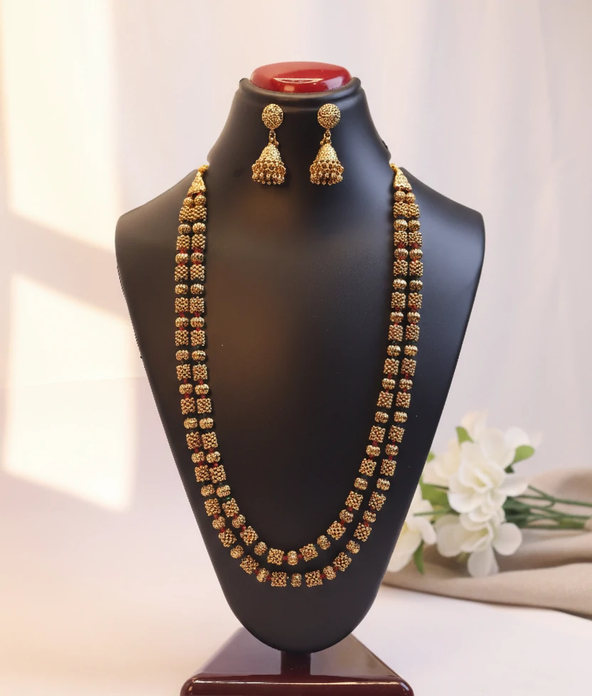 Rajwadi jewellery long set B1212ERJB08