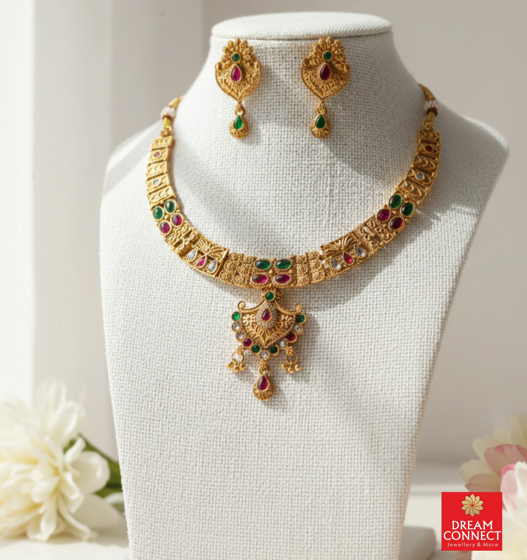 Rajwadi Choker Necklace B2122ERJN14