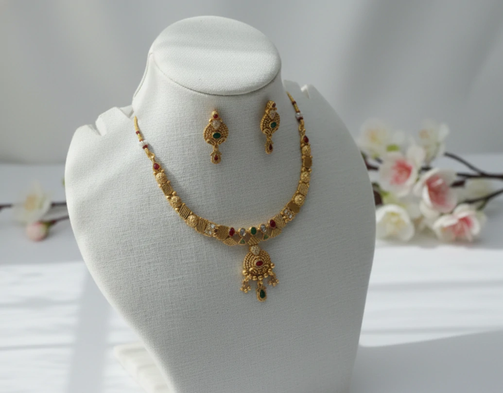 Rajwadi Choker Necklace B2212ERJN04