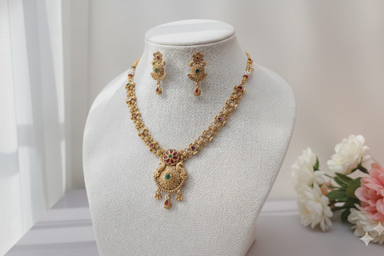 Rajwadi choker Necklace B2212ERJN07