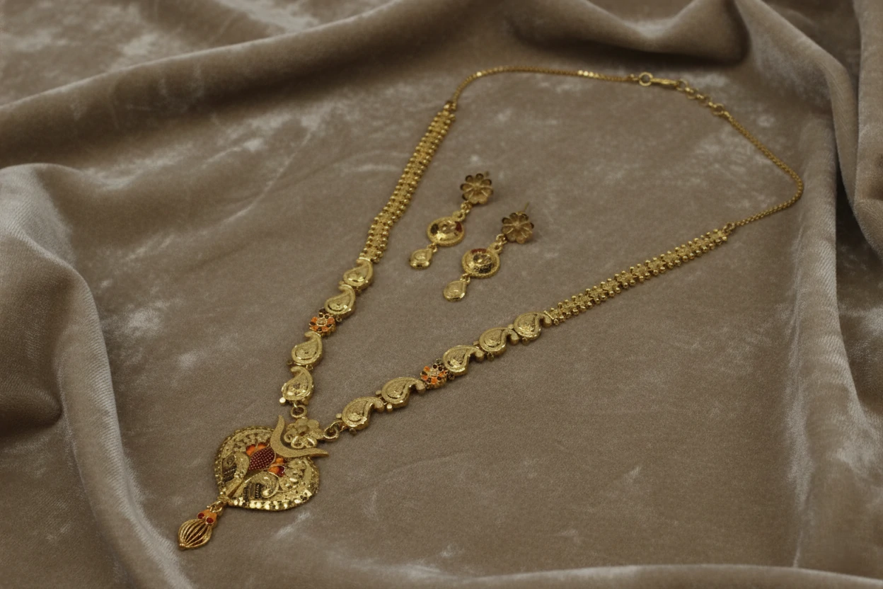 Gold Plated Necklace Set (PB4 SNS1650002)